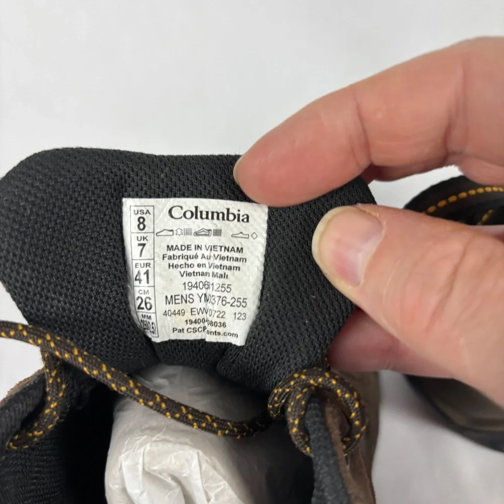 Colombia, Hiking Shoes, omni-grip, Brown/Gray-ish Brown, Leather/canvas, Size 8 - Picture 11 of 15